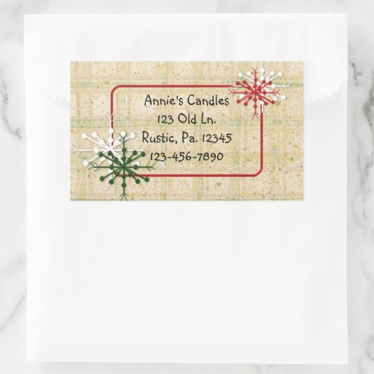 Länderschneeflocken mit individueller Aufkleber (Tasche)