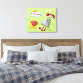 Ländersegmente gepackte Canvas Leinwanddruck (Insitu (Schlafzimmer))