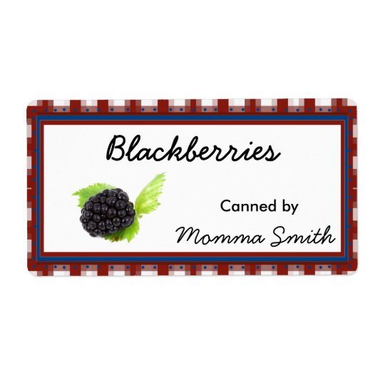 Länderspezifische BlackBerry-Canning-Labels (Vorne)