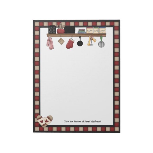 Länderspezifische Karo Notizblock (Rotiert)