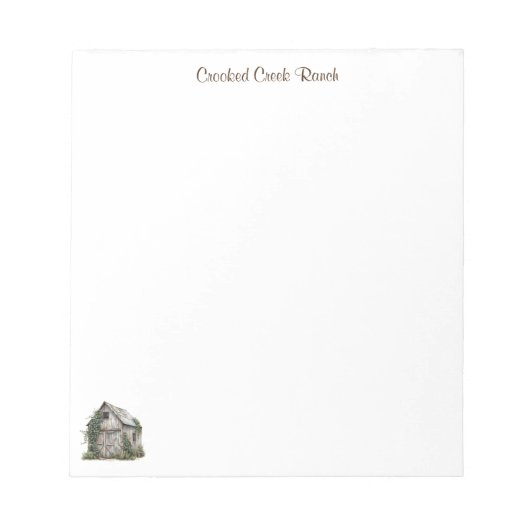 Länderstall Personalisiert Notizblock (Vorderseite)