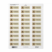 Ländersteine: Monogramm-Rücksendeadressen-Aufklebe (Vorne)