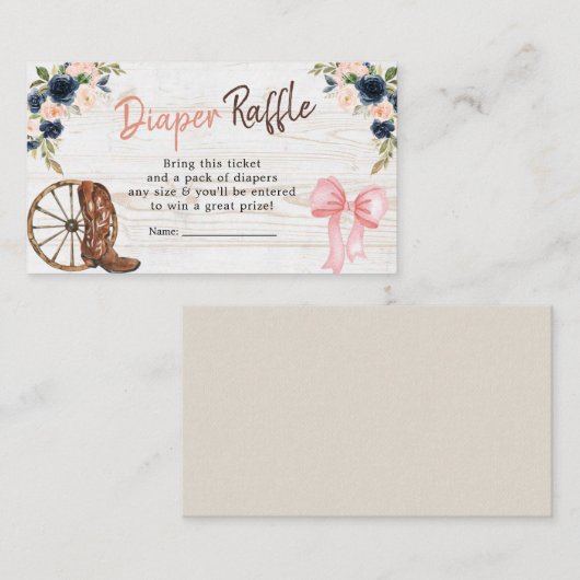 Länderstiefel oder Bows Geschlecht offenbaren Wind Begleitkarte (Vorne/Hinten)