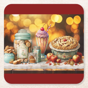 Länderstrategien Rechteckiger Pappuntersetzer