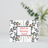 Ländersymbole für Phantastische Mannschaft - Postk Postkarte (Stehend Vorderseite)