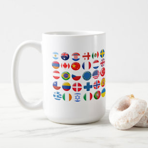 Ländersymbole Set Kaffeetasse