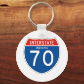 Länderübergreifende Unterschrift 70 - Indiana Schlüsselanhänger (Vorderseite)