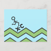 Länderübergreifende XC-Karte mit Abbildung Postkar Postkarte (Vorderseite)