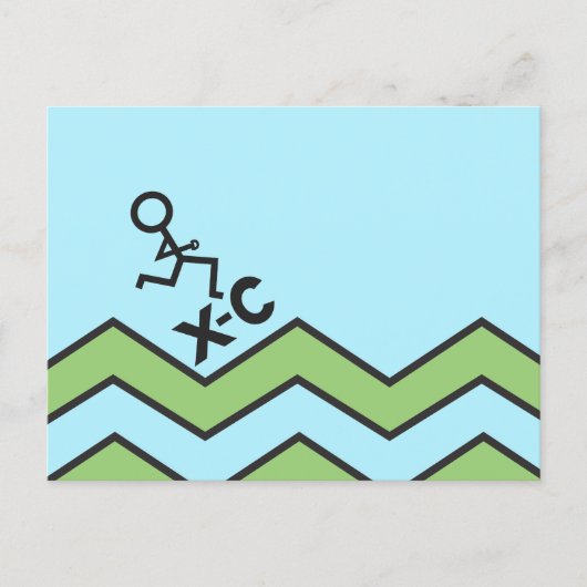 Länderübergreifende XC-Karte mit Abbildung Postkar Postkarte (Vorderseite)