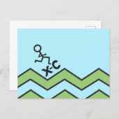 Länderübergreifende XC-Karte mit Abbildung Postkar Postkarte (Vorne/Hinten)