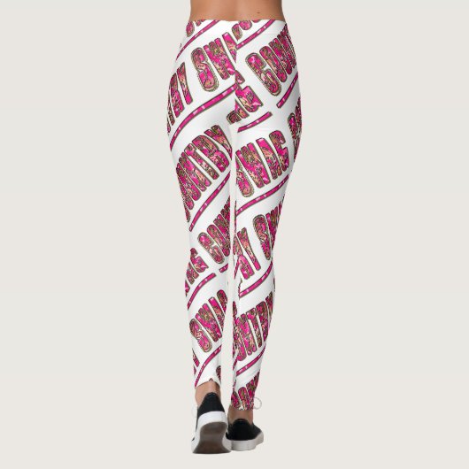 Länderübersicht (Rosa) Leggings (Rückseite)