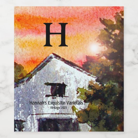 Länderweinetikett Weinetikett (Einzelnes Label)