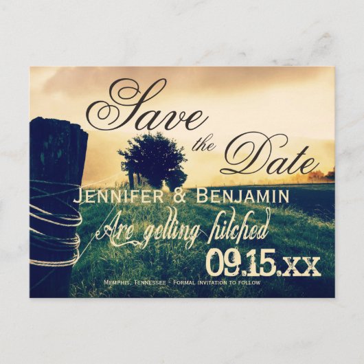 Länderzaun Save the Date Postkarten (Vorderseite)
