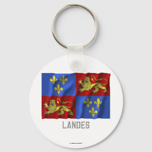 Landes, die Flagge mit Namen wellenartig bewegen Schlüsselanhänger