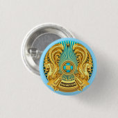 Landesemblem Kasachstans Button (Vorne & Hinten)