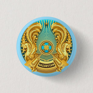 Landesemblem Kasachstans Button