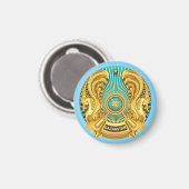 Landesemblem Kasachstans Magnet (Vorderseite/Rückseite)