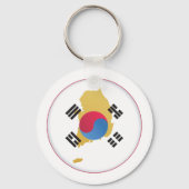 Landesfarben Südkoreas Schlüsselanhänger (Vorderseite)