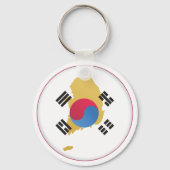 Landesfarben Südkoreas Schlüsselanhänger (Rückseite)