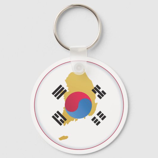 Landesfarben Südkoreas Schlüsselanhänger (Rückseite)