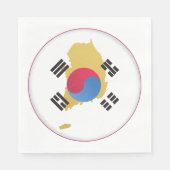 Landesfarben Südkoreas Serviette (Vorderseite)