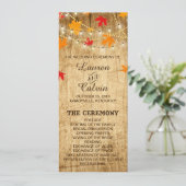 Landesfeierungsprogramm für Hochzeit im Herbst Programm (Stehend Vorderseite)