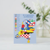 Landesflagge auf Karte Holland (Stehend Vorderseite)