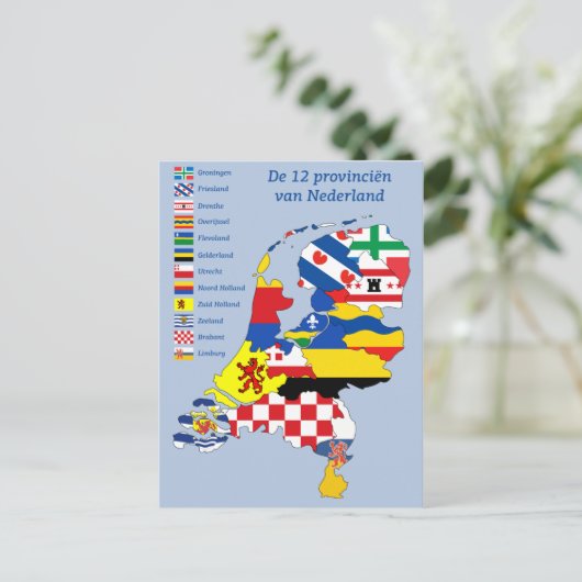 Landesflagge auf Karte Holland (Stehend Vorderseite)