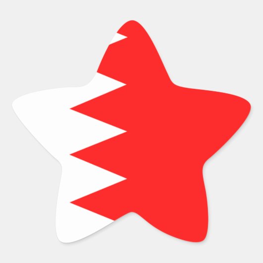 Landesflagge Bahrain Stern-Aufkleber (Vorderseite)