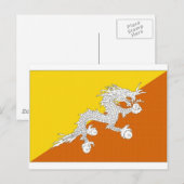 Landesflagge Bhutan Postkarte (Vorne/Hinten)
