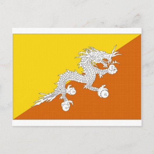 Landesflagge Bhutan Postkarte (Vorderseite)