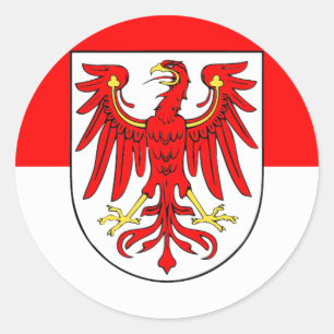 Landesflagge Brandenburg Runder Aufkleber