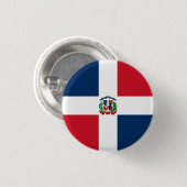 Landesflagge der Dominikanischen Republik Button (Vorne & Hinten)