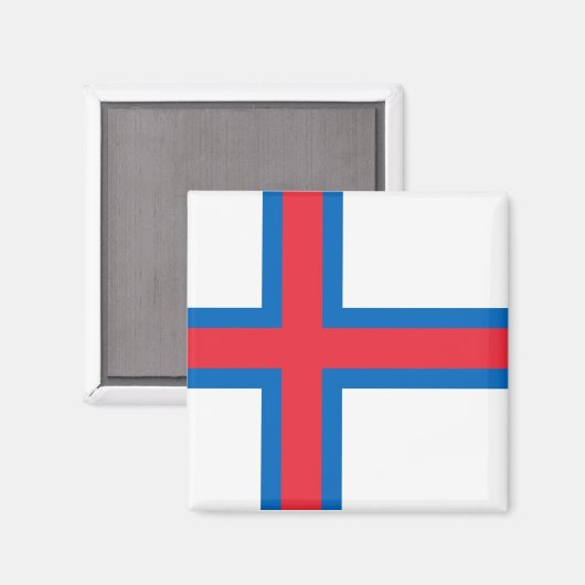 Landesflagge der Färöer Magnet (Vorderseite/Rückseite)