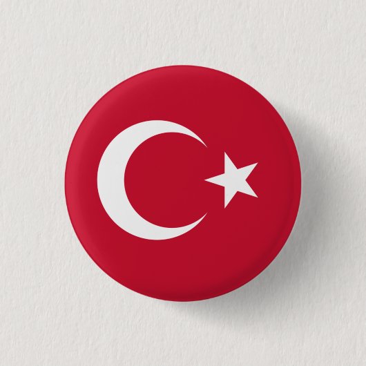 Landesflagge der Türkei Button (Vorderseite)