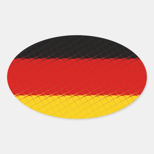 Landesflagge Deutschland Ovaler Aufkleber (Vorderseite)