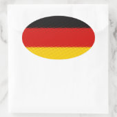 Landesflagge Deutschland Ovaler Aufkleber (Tasche)