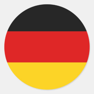 Landesflagge Deutschland Runder Aufkleber