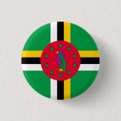 Landesflagge Dominicas Button (Vorderseite)
