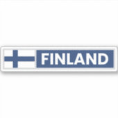 Landesflagge Finnland Aufkleber (Vorderseite)