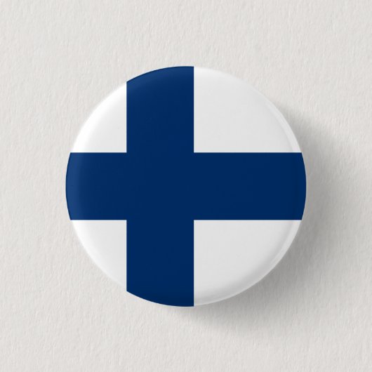 Landesflagge Finnland Button (Vorderseite)