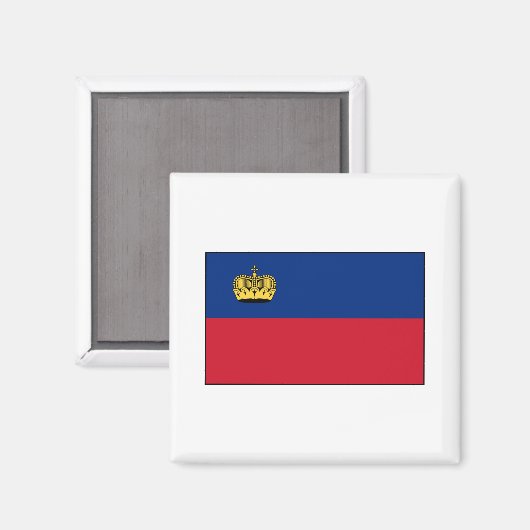 Landesflagge Liechtenstein Magnet (Vorderseite/Rückseite)