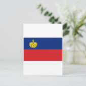 Landesflagge Liechtenstein Postkarte (Stehend Vorderseite)