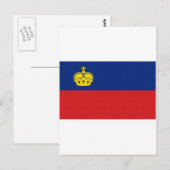 Landesflagge Liechtenstein Postkarte (Vorne/Hinten)