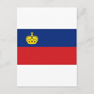 Landesflagge Liechtenstein Postkarte