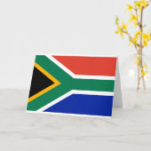 Landesflagge Südafrika Karte (Gelbe Blume)