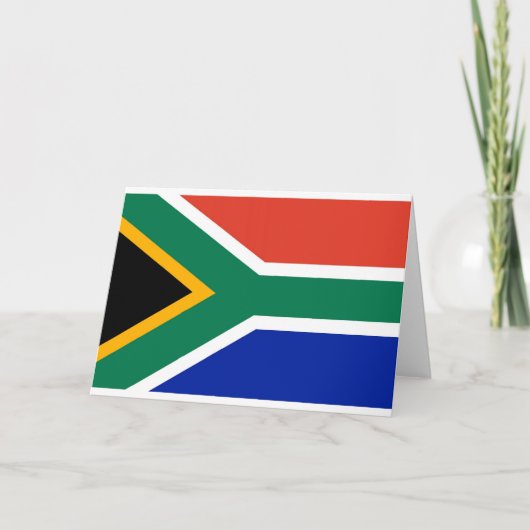 Landesflagge Südafrika Karte (Vorderseite)