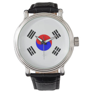 Landesflagge Südkorea Armbanduhr