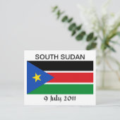 Landesflagge Südsudan Postkarte (Stehend Vorderseite)
