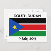 Landesflagge Südsudan Postkarte (Vorne/Hinten)